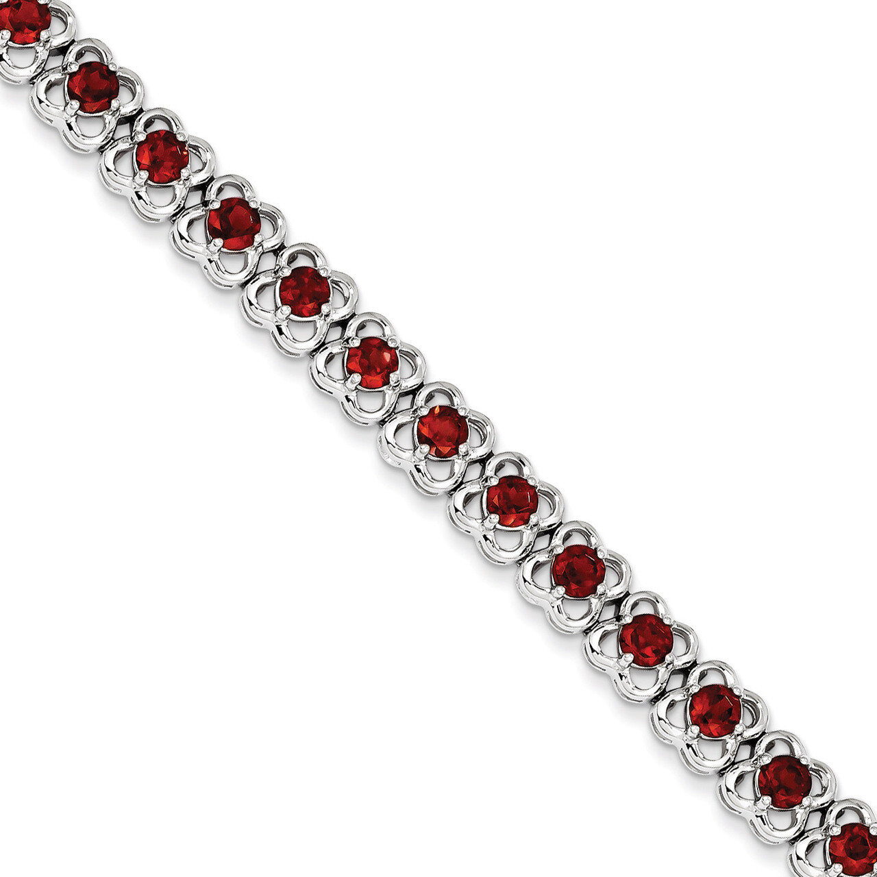 Garnet Bracelet Sterling Silver QX850GA, MPN: QX850GA, 883957409931