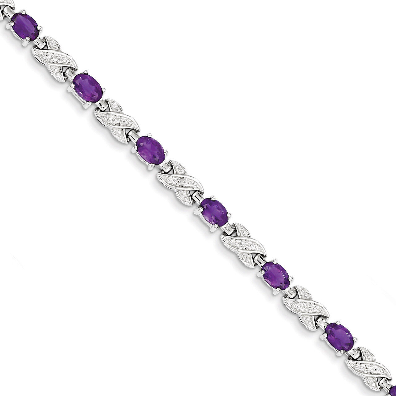 Amethyst Bracelet Sterling Silver QX851AM, MPN: QX851AM, 883957492308