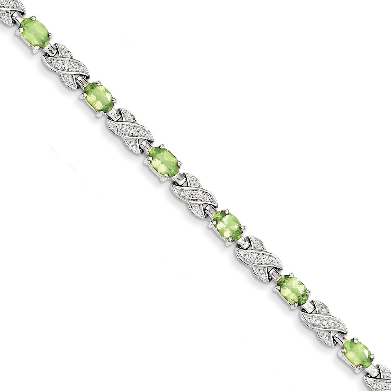 Peridot Bracelet Sterling Silver QX851PE, MPN: QX851PE, 883957368863