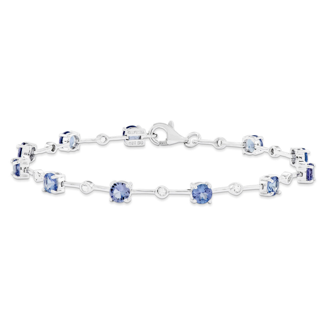 Tanzanite &amp; White Topaz Bracelet Sterling Silver QX857TZ, MPN: QX857TZ, 886774676104