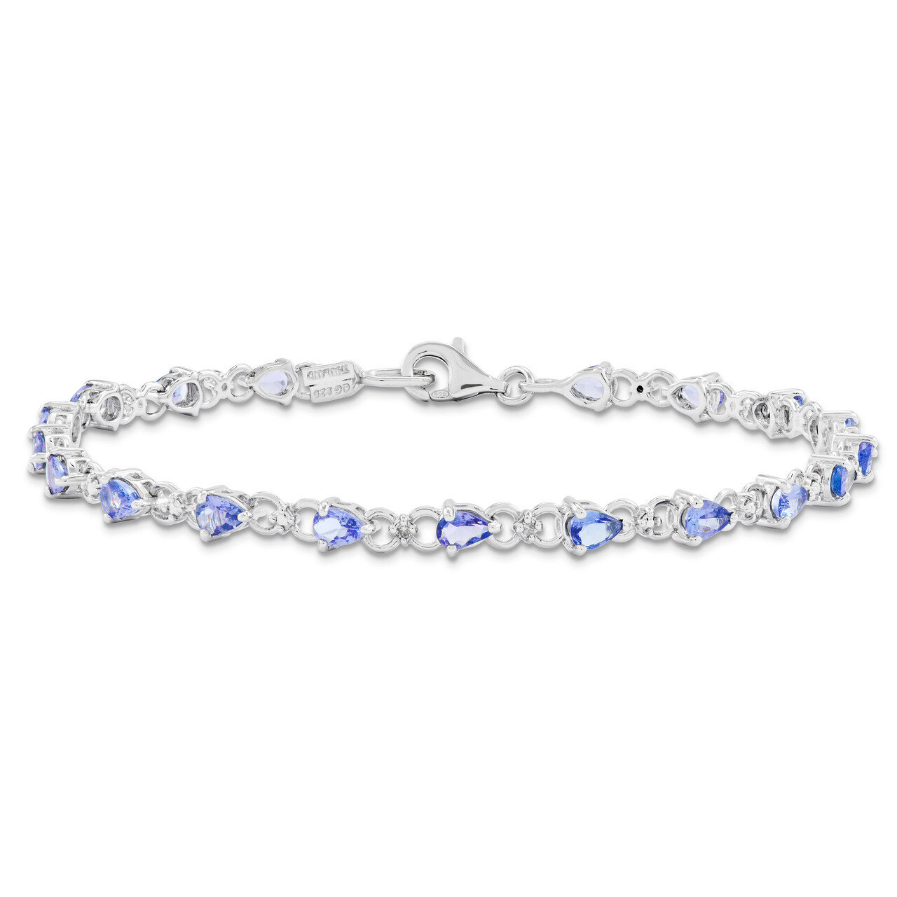 Tanzanite and Diamond Bracelet Sterling Silver QX858TZ, MPN: QX858TZ, 883957492315