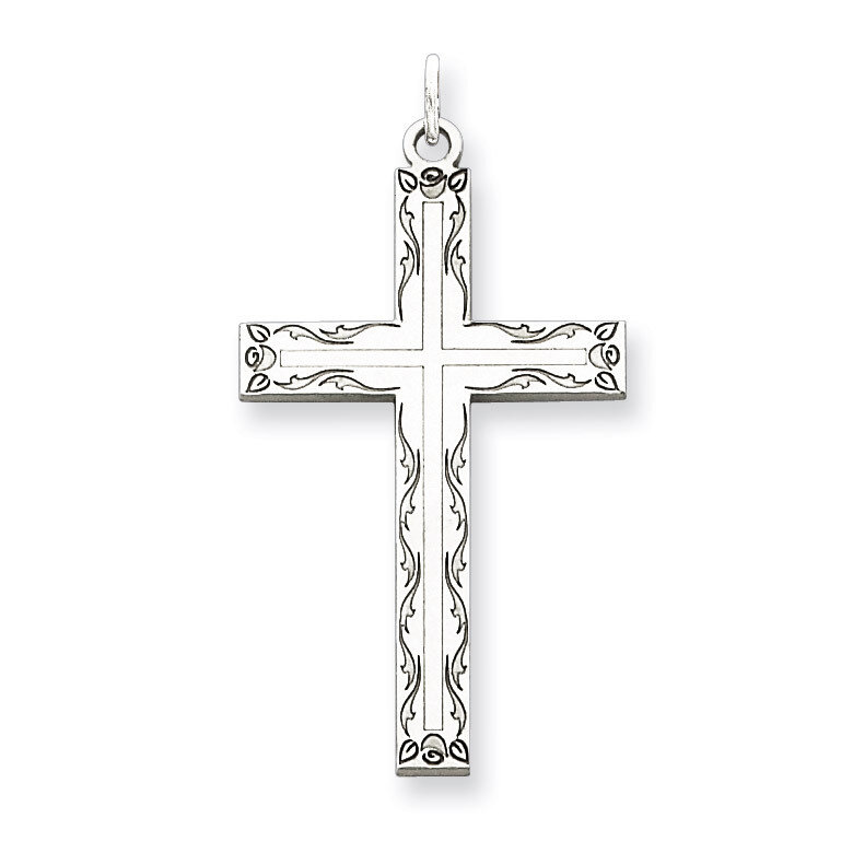 Cross Pendant Laser Designed Sterling Silver QXR101, MPN: QXR101, 883957441818