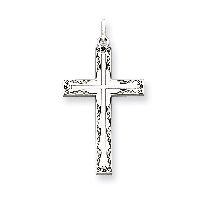 Cross Pendant Laser Designed Sterling Silver QXR102, MPN: QXR102, 883957560298