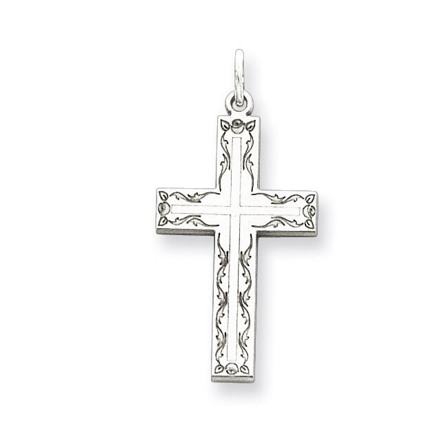 Cross Charm Laser Designed Sterling Silver QXR103, MPN: QXR103, 883957556581
