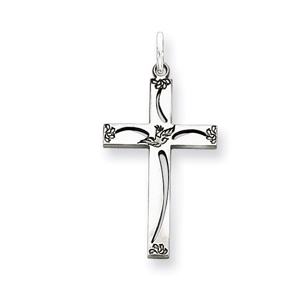 Cross Charm Laser Designed Sterling Silver QXR104, MPN: QXR104, 883957556598