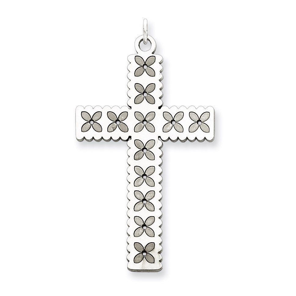 Cross Pendant Laser Designed Sterling Silver QXR108, MPN: QXR108, 191101531200