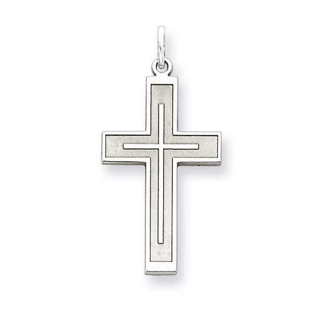 Cross Charm Laser Designed Sterling Silver QXR119, MPN: QXR119, 883957531083