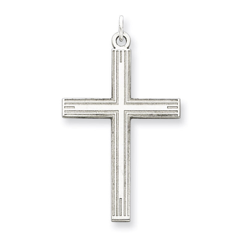 Cross Pendant Laser Designed Sterling Silver QXR121, MPN: QXR121, 883957547923