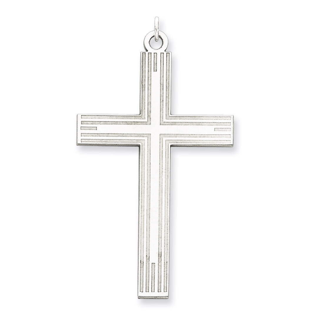 Cross Pendant Laser Designed Sterling Silver QXR123, MPN: QXR123, 883957681191