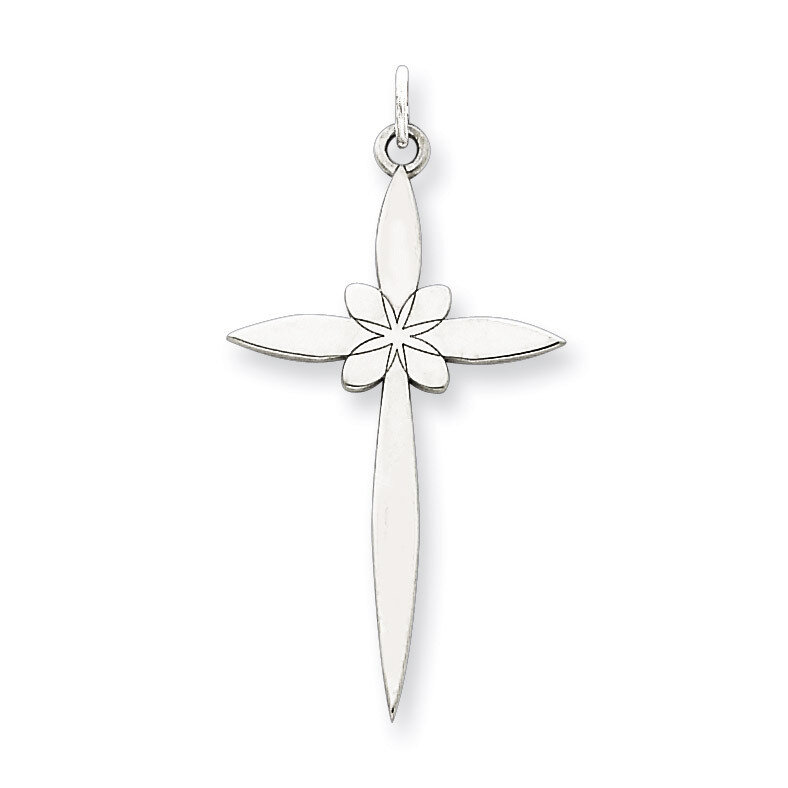 Cross Pendant Laser Designed Sterling Silver QXR130, MPN: QXR130, 883957538464