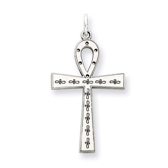 Cross Pendant Laser Designed Sterling Silver QXR137, MPN: QXR137, 883957483580