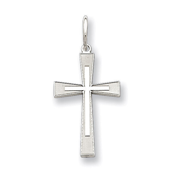 Cross Charm Laser Designed Sterling Silver QXR149, MPN: QXR149, 883957522944
