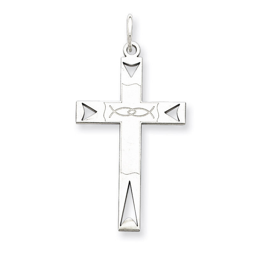 Cross Pendant Laser Designed Sterling Silver QXR154, MPN: QXR154, 883957492391