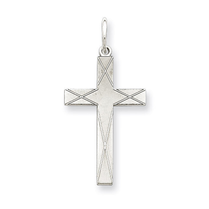 Cross Pendant Laser Designed Sterling Silver QXR174, MPN: QXR174, 883957534275