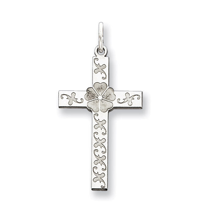 Cross Pendant Laser Designed Sterling Silver QXR189, MPN: QXR189, 883957441924