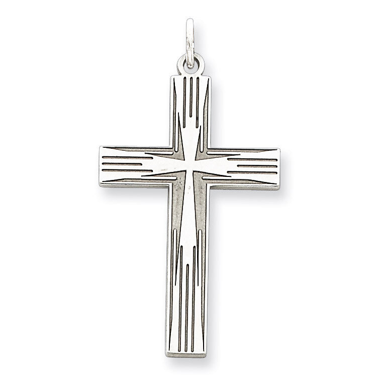 Cross Pendant Laser Designed Sterling Silver QXR212, MPN: QXR212, 883957516806