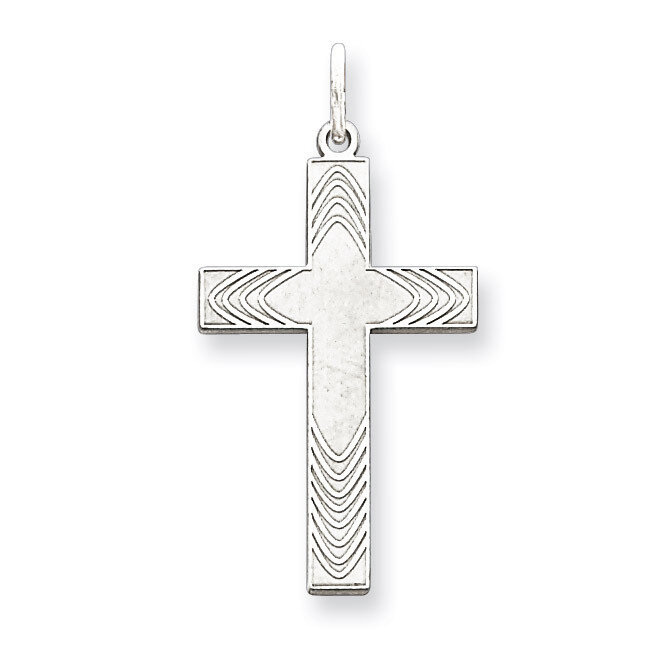 Cross Pendant Laser Designed Sterling Silver QXR213, MPN: QXR213, 883957441931