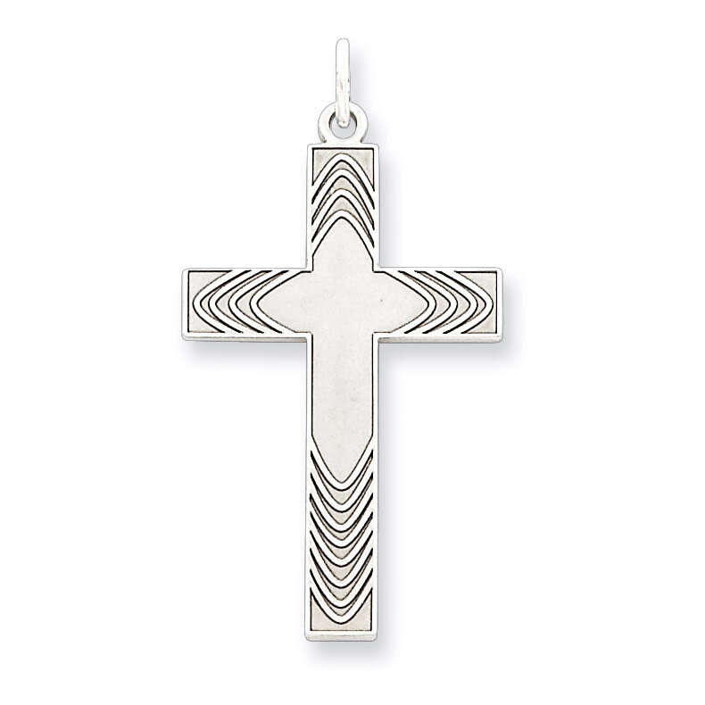 Cross Pendant Laser Designed Sterling Silver QXR214, MPN: QXR214, 883957410128