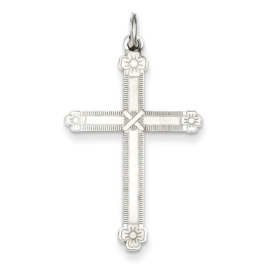 Cross Silver Charm Laser Designed Sterling Silver QXR237, MPN: QXR237, 883957441948