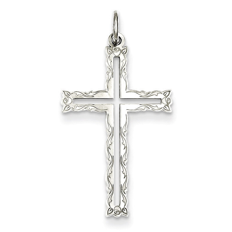Cross Pendant Laser Designed Sterling Silver QXR250, MPN: QXR250, 883957527512