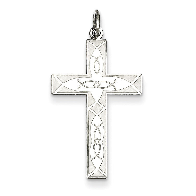 Cross Pendant Laser Designed Sterling Silver QXR254, MPN: QXR254, 883957531113