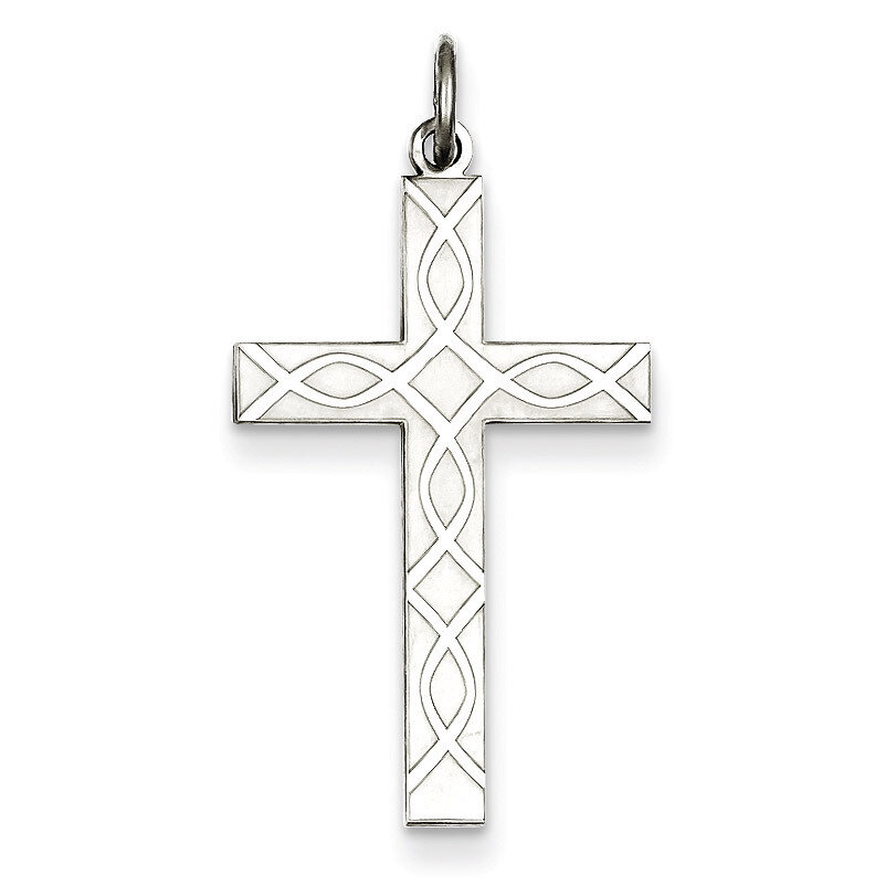 Cross Pendant Laser Designed Sterling Silver QXR255, MPN: QXR255, 883957516813