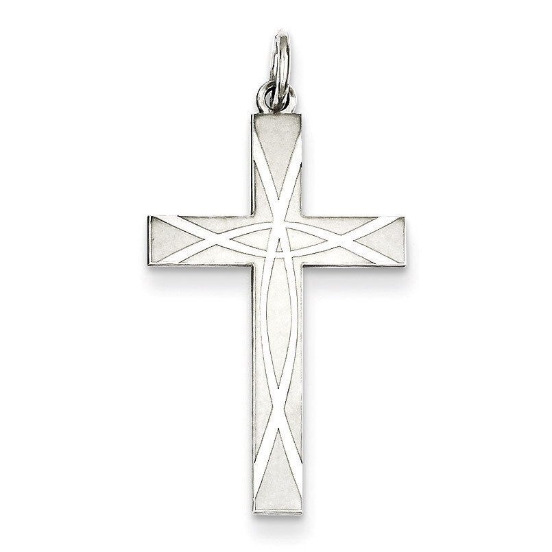 Cross Pendant Laser Designed Sterling Silver QXR256, MPN: QXR256, 883957467337