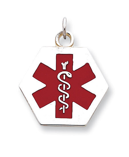 Medical Jewelry Pendant Sterling Silver XSM10