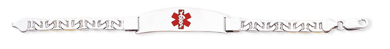 7 Inch Medical ID Anchor Link Bracelet Sterling Silver XSM15-7, MPN: XSM15-7, 883957273112