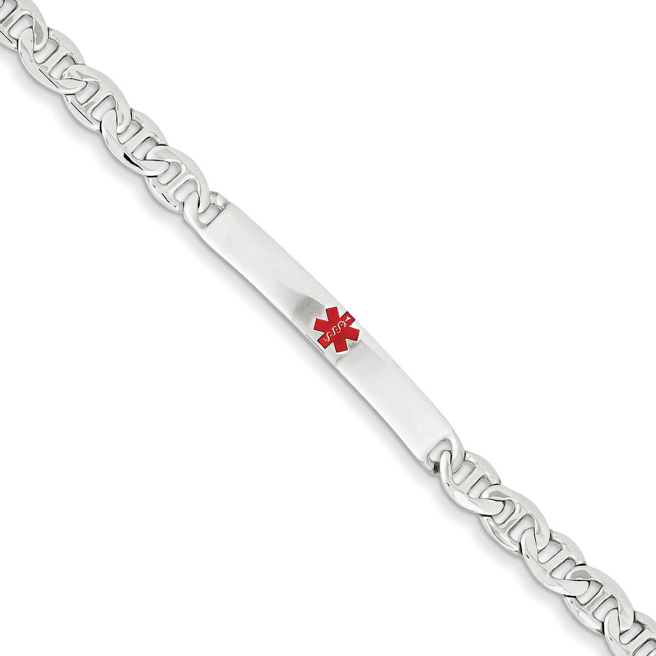7.5 Inch Medical Anchor Link ID Bracelet Sterling Silver Polished XSM158-7.5, MPN: XSM158-7.5, 1911…