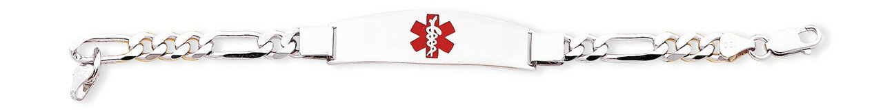 7 Inch Medical ID Figaro Link Bracelet Sterling Silver XSM16-7, MPN: XSM16-7, 883957273150