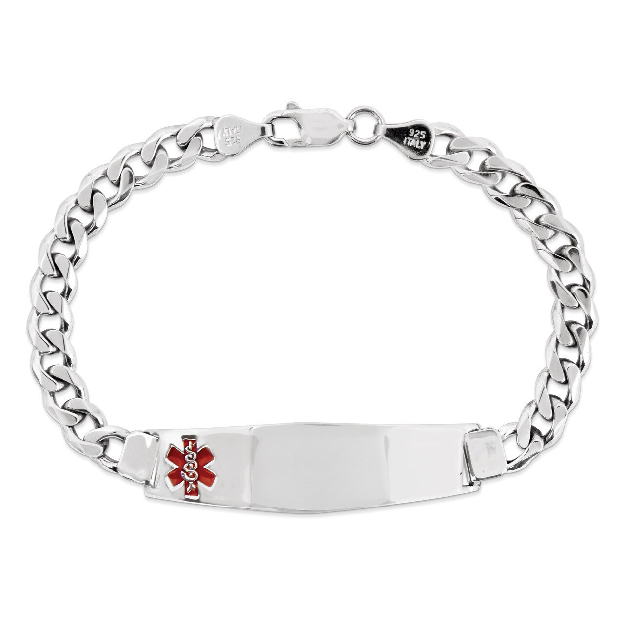 7 Inch Medical ID Curb Link Bracelet Sterling Silver XSM24-7, MPN: XSM24-7, 883957273501