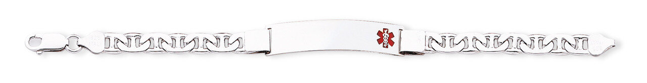 8 Inch Medical ID Anchor Link Bracelet Sterling Silver XSM30-8