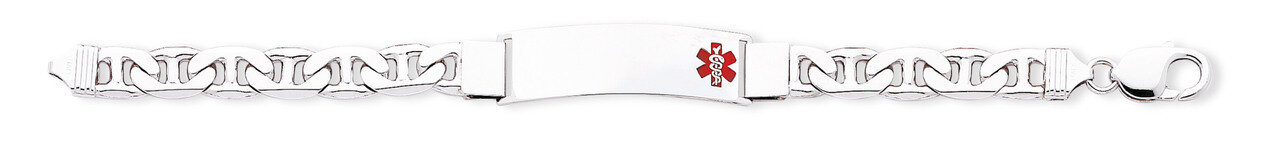 8 Inch Medical ID Bracelet Anchor Link Sterling Silver XSM33-8