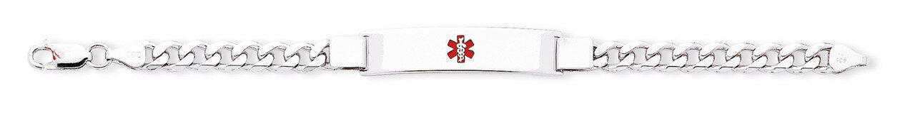 7 Inch Medical ID Curb Link Bracelet Sterling Silver XSM37-7