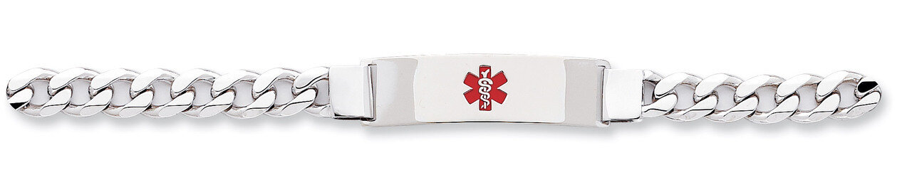 8 Inch Medical ID Curb Link Bracelet Sterling Silver XSM38-8