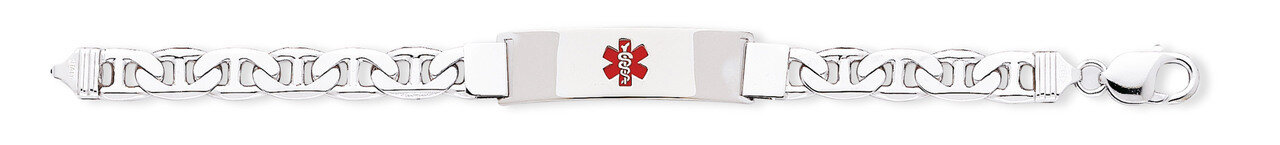 8 Inch Medical ID Anchor Link Bracelet Sterling Silver XSM39-8