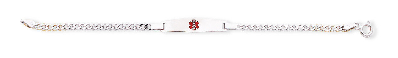 8 Inch Medical ID Curb Link Bracelet Sterling Silver XSM42-8, MPN: XSM42-8, 883957274218