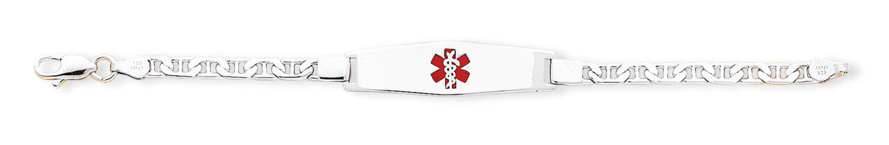 8 Inch Medical ID Anchor Link Bracelet Sterling Silver XSM47-8, MPN: XSM47-8, 883957274416