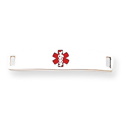 Medical ID Plate Sterling Silver XSM50