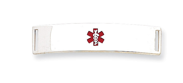 Medical ID Plate Sterling Silver XSM71