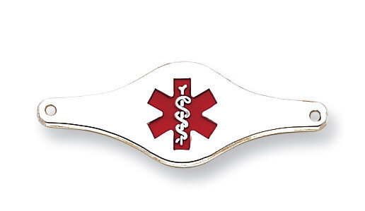 Medical ID Plate Sterling Silver XSM74
