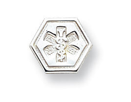 Non-enameled Attachable Emblem Medical Charm Sterling Silver XSM88N, MPN: XSM88N, 883957275284
