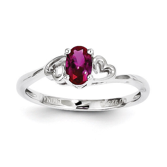 Ruby July Ring Sterling Silver QBR15JUL, MPN: QBR15JUL, 883957500928