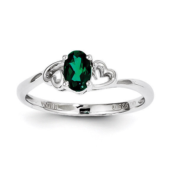 Emerald May Ring Sterling Silver QBR15MAY, MPN: QBR15MAY, 883957431451