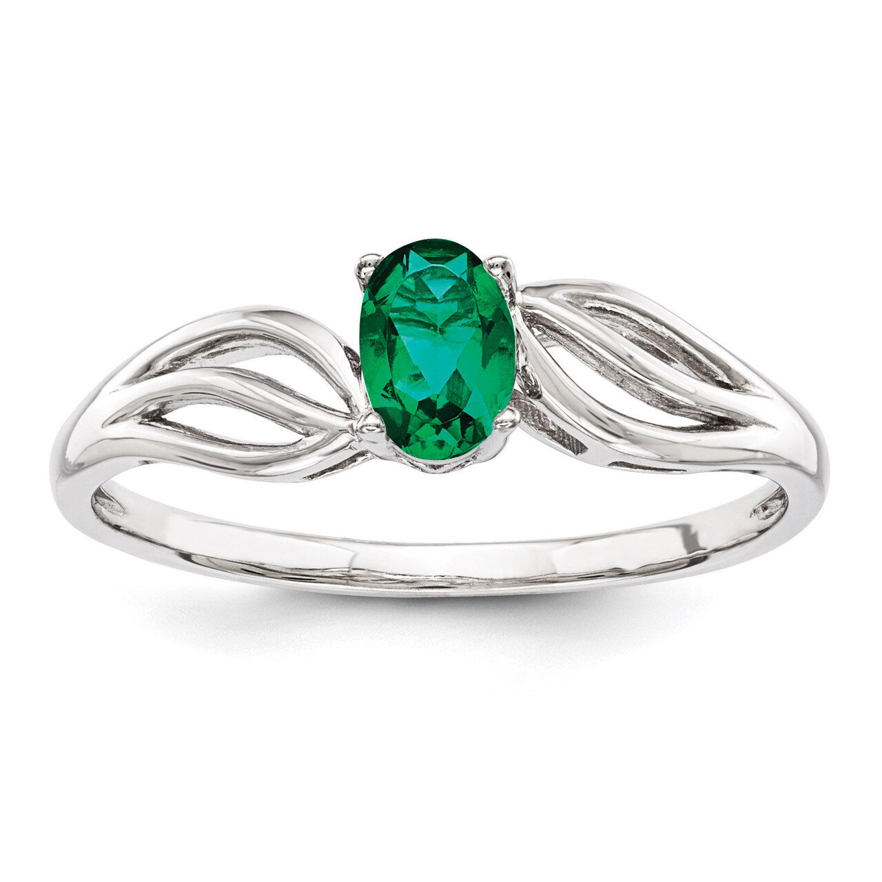 Emerald May Ring Sterling Silver QBR17MAY, MPN: QBR17MAY, 883957458090