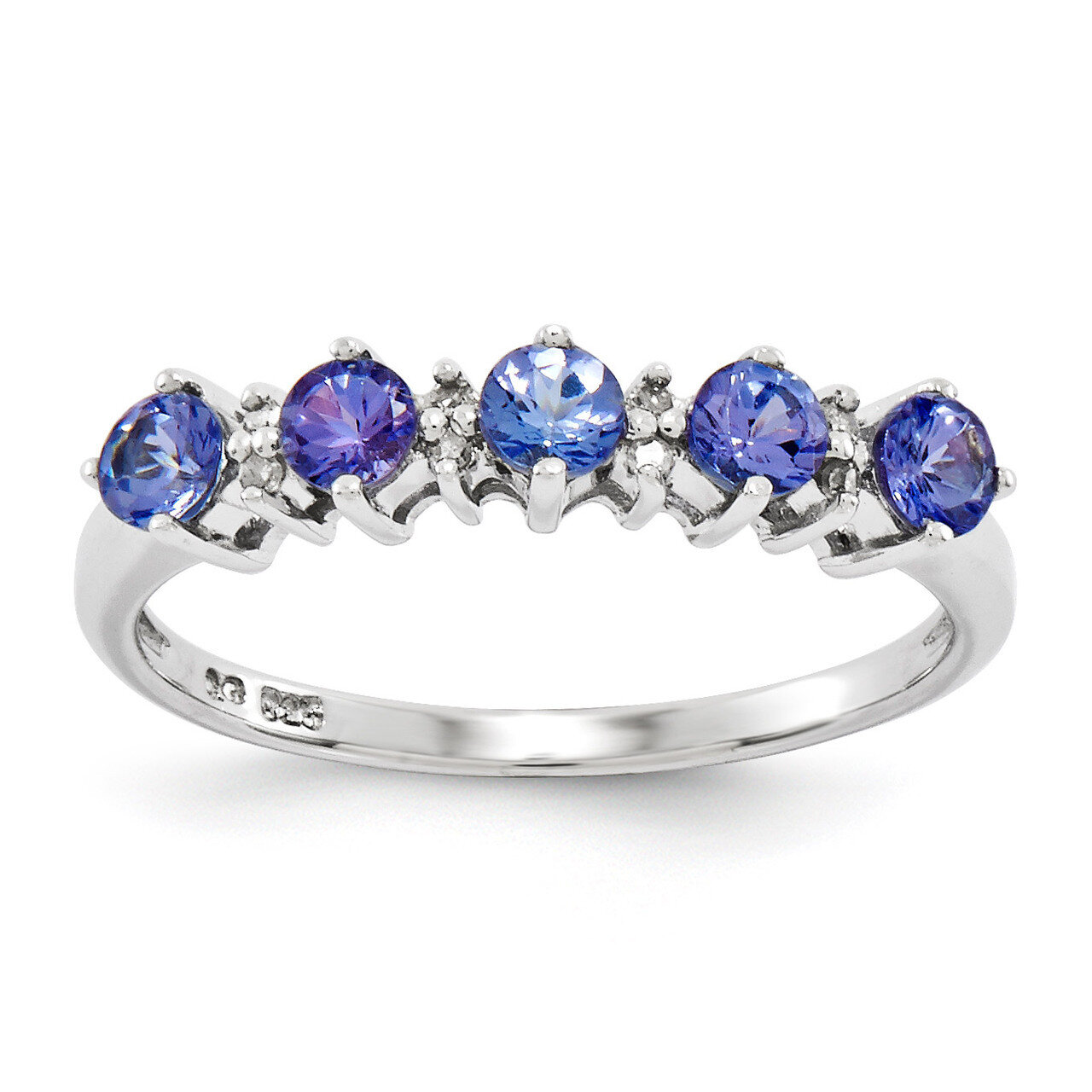Tanzanite &amp; Diamond Ring Sterling Silver QDX935, MPN: QDX935, 883957356198