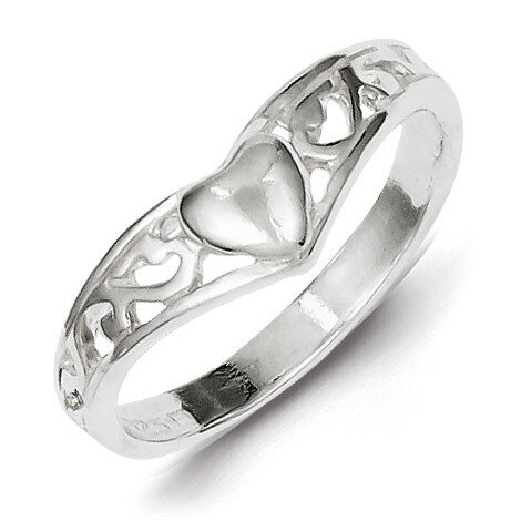 Heart Ring Sterling Silver QR103, MPN: QR103, 883957984070