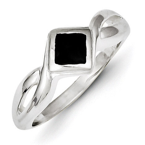Onyx Ring Sterling Silver QR1071, MPN: QR1071, 191101283338