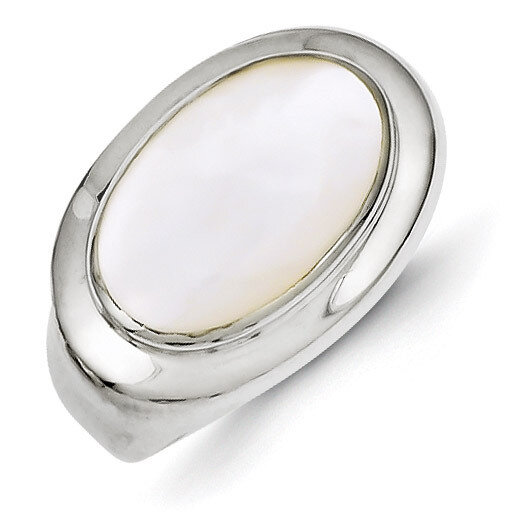 Oval Mother of Pearl Ring Sterling Silver QR1170, MPN: QR1170, 883957991696